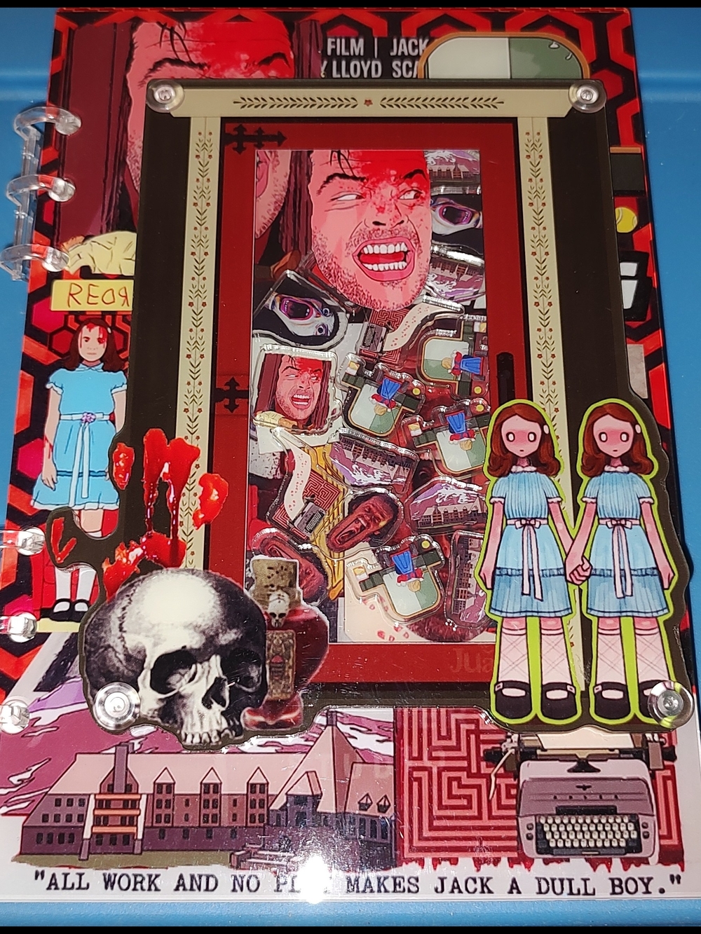New! The Shining Horror Collage A5 Acrylic Shaker Notebook With Paper